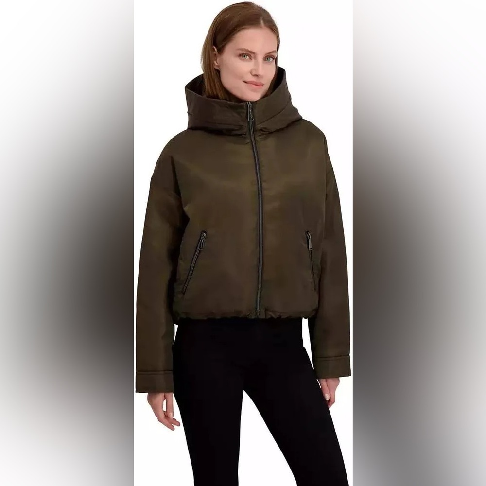 Laundry By Shelli Segal Olive Hooded Jacket XL NWT